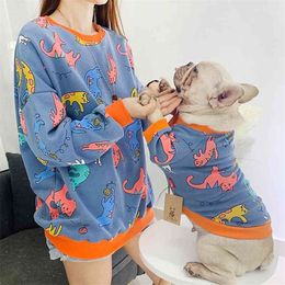 Pet Matching Clothes for Dog Parent-Child Clothes Cotton Pet Dog Clothes French Bulldog Clothing for Dogs Hoodie Pets Apparel 210401