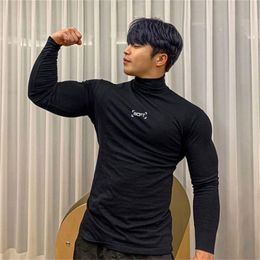 Gym T Shirt Men Fitness Bodybuilding Clothing Workout Quick Dry Long Sleeve Shirt Male Spring Sports Tops Compression Tee Shirt 220323