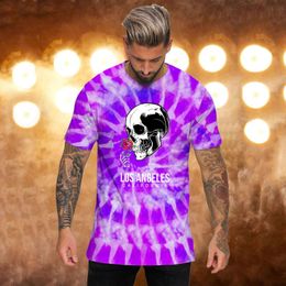 Men's T-Shirts Mens Heat Long Sleeve Shirt Rose Summer Casual Sports Tie Dye Lettering Round Neck T Top Heavy ShirtMen's