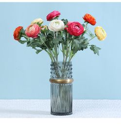 Decorative Flowers & Wreaths Artificial Ranunculus Flower Stems Faux Rose Peony Wedding Decoration Household Simulation FlowersDecorative