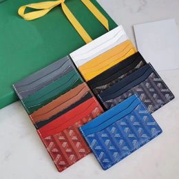 Luxury Designers Card Holders With Box Fashion Wallets Women Purse Microfiber leather Double sided Credit Cards High Quality Mini Wallets 5 Slots 13 colors HQP5022
