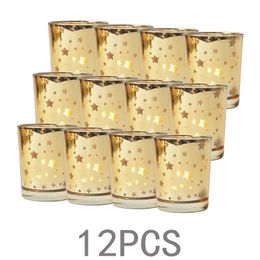 Candle Holders 12Pcs Glass Holder Votive Candlelight Wedding Parties El Cafe Bar Home DecorCandle
