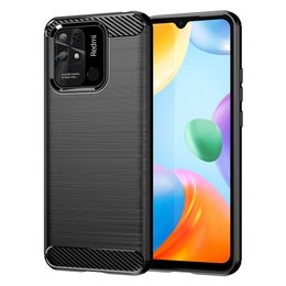 Carbon Fiber Texture Shockproof Cases Cover Protective Slim Fit Soft TPU Silicone Case for Xiaomi Redmi 10C case/redmi 9a 9c