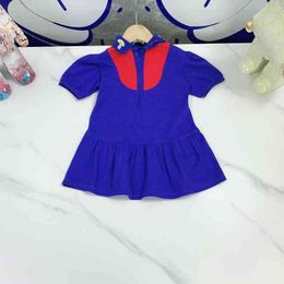 Luxury Brand Kids Clothes Designer Baby Girls Summer Dress Short Sleeve Cute Cartoon Party Ball Gown Child Girls Princess Dress G220609