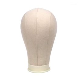 Mannequin Head Canvas Cork Pin Model For Hat Wig Stereotype Display Stand With Fixed Bracket And Needle