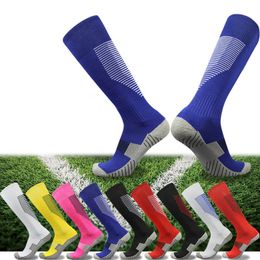 Meias para crianças adultas meias de futebol de futebol de algodão de algodão de algodão Slip Slip Sport Sport Sport de Cotor