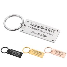 Personalised Couple Key chain Customizable Name Christmas Gifts Original Keychain Gift for Boyfriend Girlfriend Lover Wife