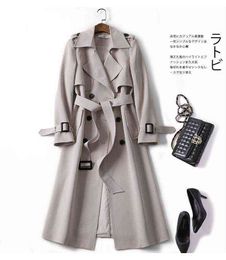 Windbreaker Spring Autumn Korean Casual Thin Trench Coat For Women Elegant Long Trench Sashes abrigo mujer LJ201128 T220809