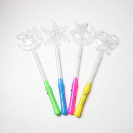 Kids Toys LED Glow Stick Wand Five Pointed Star Fairy Wand Flashing Sticks Light Up Toys Halloween Children Toy