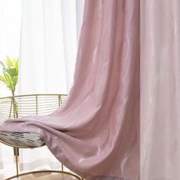 Curtain & Drapes Jacquard Strawberry High Blackout Curtains For Living Dining Room Bedroom Simple Home Decor Mainland China YcyCurtain