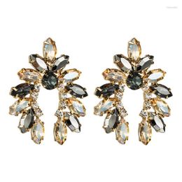 Stud European American Exaggerated Shiny Rhinestone Geometric Earring For Women Modern Girl Fashion Jewellery AccessoriesStud Dale22 Farl22