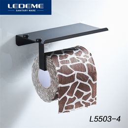 LEDEME Bathroom Toilet Phone Paper Holders Shelf Bathroom Mobile Phones Towel Rack Toilet Paper Holder Tissue Boxes L5503-4 T200425