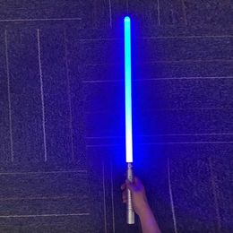 75cm Lightsaber RGB 7 Colors Change Metal Handle Laser Sword Heavy Dueling Sound Light Collision discoloration Cosplay Props 220615