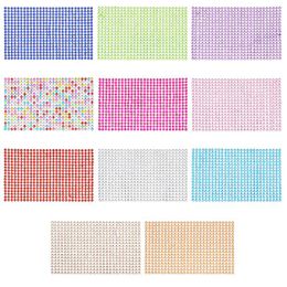 3d nail decorations UK - Nail Art Decorations 504Pcs Sheet 3D Diamond Face Stickers Eyeshadow Self Adhesive Body Rhinestones Decals Accessories