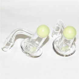 Quartz Banger Smoking Set 14mm 18mm Male Joint Terp Slurper quartz nail bangers 45 90 Degree Luminous Glowing Pearl Bead For Dab Rigs Bong