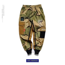 UNCLEDONJM 2020 Camo Cargo Pants Mens Baggy Camouflage Trousers Harem Casual Hiphop Fashion Street Male Streetwear Jogger P040 T200422