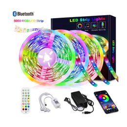 Strips LED Strip Light RGB Diode Tape Bluetooth App Control Home Decoration Lights 2835 10m 15m 20mLED StripsLED