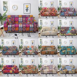 Mandala Sofa Slipcover Elastic Covers for Living Room Home Decor Couch L Shape Corner 1 2 3 4 Seaters 220615