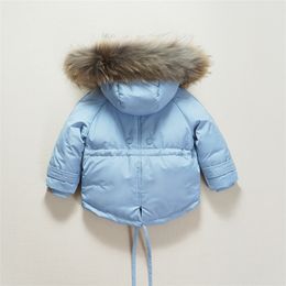 Winter Children's Suit Down Jacket Two-piece Boy and Girl Down Jacket Bib -30 Winter Outing Ski Suit Thickened Down Jacket LJ201130