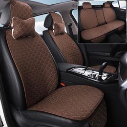 Car Seat Covers Universal Auto Suv Trucks Linen Automobiles Wear-resistant Cushion Flax Cover Four Seasons