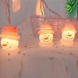 Strings Glow Party LED Christmas Lights String Cute Baby Snowman Battery Room Holiday Decoration Outdoor Small LightsLED
