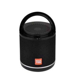 TG518 Mini Speakers Small Column Wireless Speaker 3D Stereo Bluetooth Speakers Support FM Radio AUX TF Card Portable Speaker G220326
