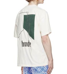 22ss Classic Geometry Print Vintage Tee Skateboard Men T-shirts Spring Summer Women Short Sleeve Streetwear cotton Tshirt