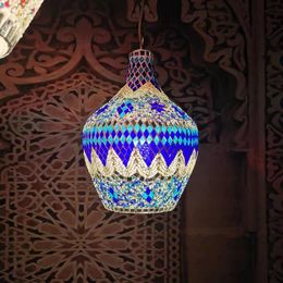 Pendant Lamps Mosaic Vase Lights Turkish Retro Lighting E27 Dubai Special LightPendant