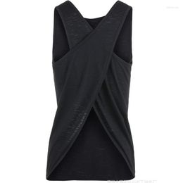 Yoga Outfits Tank Top Quick Dry Loose Design Fitness Vest Women's Workout T-shirts Exercise Sports Gym Clothes