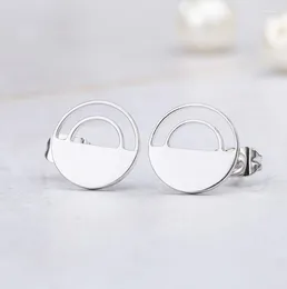 Stud Round Hollow Design Earring Studs Elegant Fashion Women Jewellery Girl Gifts Nice C001Stud Dale22 Farl22