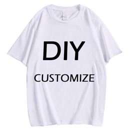 CLOOCL DIY 100 Cotton T shirts 3D Print White T Shirts Cartoon Anime Animals Singer Personalised Design Casual Pullovers 220707