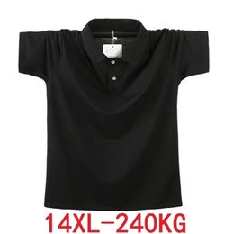 plus size 14XL 240kg men polo-Shirts short sleeve summer casual home tees super big size tops 68 70 72 74 76 66 220623