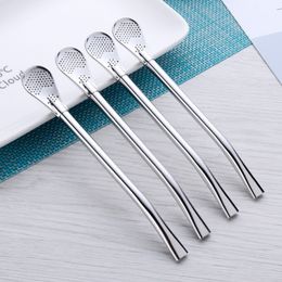 16cm Filtering Stainless Steel Bombilla straws bombilla filter straw Spoon for Yerba mate Gourd Tea Filter DH9850