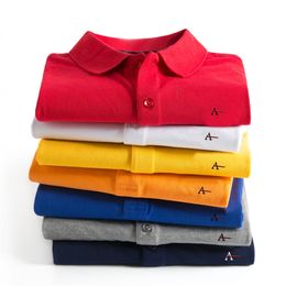 Aramy Polo Shirt Men's Casual Short Sleeve 100% Pure Cotton Camisa Polos Shirt Reserved Sergio K Colcci Style 20 Colors 220408