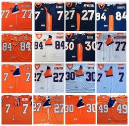 Vintage 7 John Elway 27 Steve Atwater Football Jerseys 30 Terrell Davis 77 Karl Mecklenburg 84 Shannon Sharpe 49 Dennis Smith 57 Tom Jackson 65 Gary Zimmerman Jersey