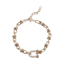 charm bracelet chain Canada - Charm Bracelets Korean Gold Plated Chain Style Micro Paved Zirconia For Women Fashion Jewelry Crystal Bracelet Bangles Gifts