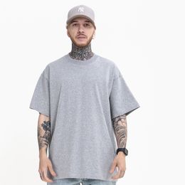 Fashion High Street Loose Tops T-shirts For Mens Solid Colour Oversize Short Sleeve Casual Tss Tshirt FG159