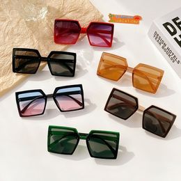 Girls Colors Geometric Rectangle Eye Protection Accessories Children Sunglasses Boy Kids Polarized 220705