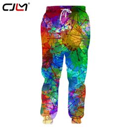 CJLM Unisex Hip Hop 3D Printed Service Oringial Colourful Ink Custom Plus Size Sweatpantss Drop 220613