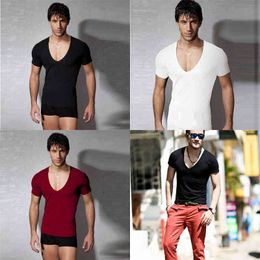 Men's Tops Tees 2022 Summer New Cotton V Neck T Shirt Men Fashion Trends Fitness Short Sleeve T-shirt NQ863598 Y220606