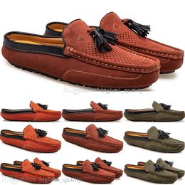 Spring Summer New Fashion British style Mens Canvas Casual Pea Shoes slippers Man Hundred Leisure Student Men Lazy Drive Overshoes Comfortable Breathable 38-47 1088