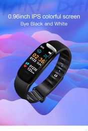Venta al por mayor de Fitness Tracker Pulsera inteligente C1PLUS Pantalla de color de la pulsera Presión arterial Monitor Banda C1 para Sport Watch Android