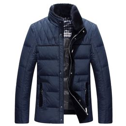 Brand white duck down jacket men Winter jackets mens thick warm fur collar down coat fashion parkas hoods M-3XL 201128