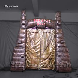 Huge Inflatable Jurassic Park Gate 4m/6m Arch Simulated Dinosaur Entrance Door For Outdoor Event