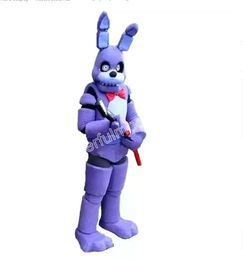Festival Dress Purple Bunny Mascot Costumes Carnival Hallowen Gifts Unisex Adults Fancy Party Games Outfit Holiday Celebration Cartoon Character Outfits