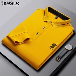 T shirt Men's Fall Paul Polo Shirt Men's Business Polo Shirt Solid Colour Casual Long Sleeve T-shirt - 220402