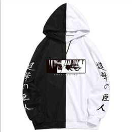 Attack on Titan Hoodie Anime Eren Yeager Graphic Men Pullover Long Sleeve Loose Hip Hop Hooded Streetwear Haruku Tops Unisex d7