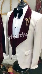 Customise tuxedo One Button Handsome Shawl Lapel Groom Tuxedos Men Suits Wedding/Prom/Dinner Man Blazer(Jacket+Pants+Tie+Vest) W1081