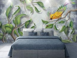 HD 3d wallpapers mural bedroom hand painted forest flower decorative painting living room photo on the Wall stickers decorations non-woven wallpaper 3d for walls