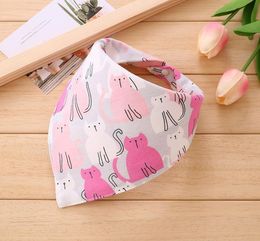 Kid newborn Pacify Bibs Burp Cloths Double layer Cotton 360 degree rotation 42X33CM sizes baby saliva towel variety of styles to choose from children triangle scarf